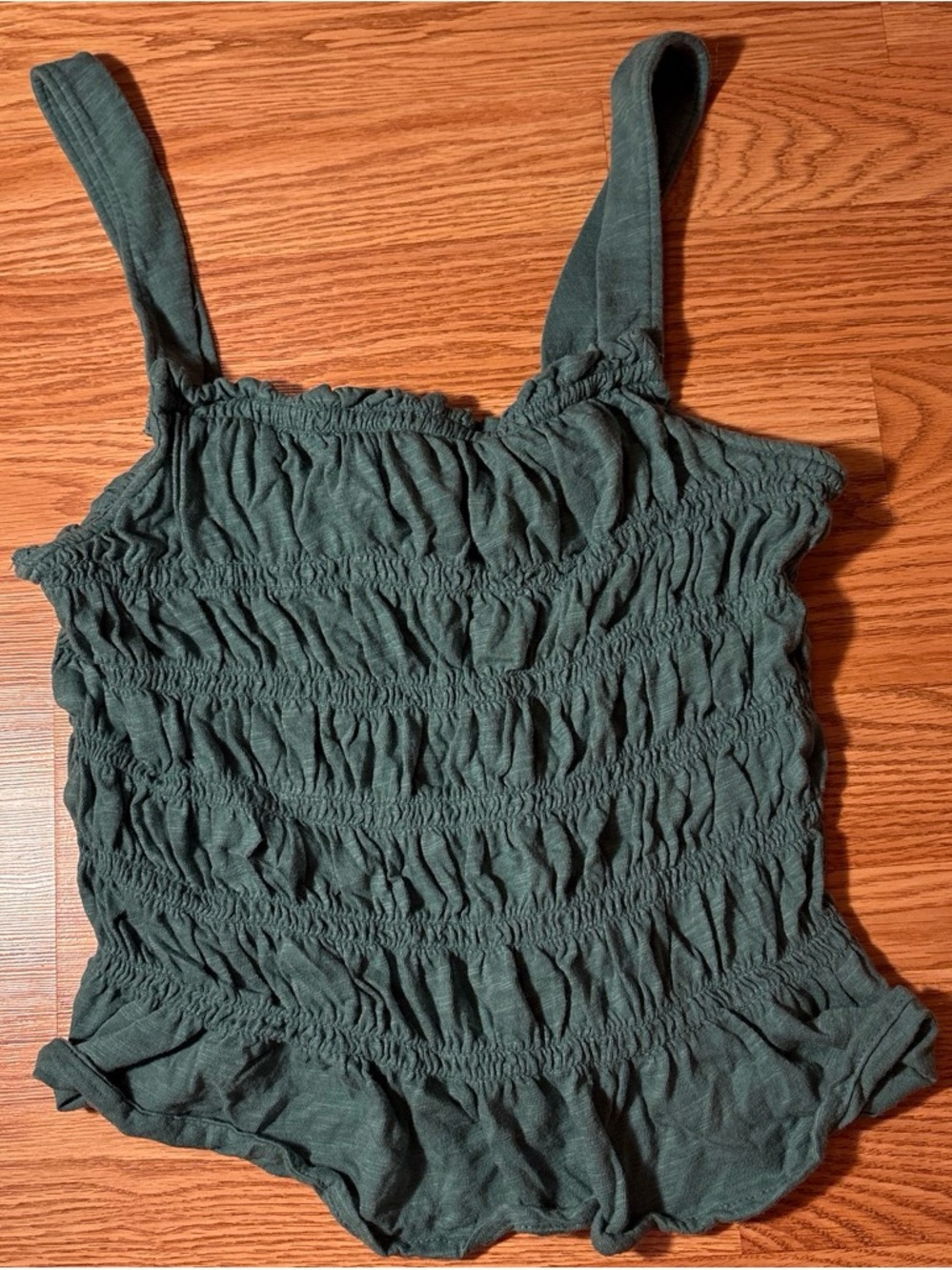 Target Dark Teal Smocked Tank Top for Women
